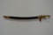 Brass Hand Held Sword w/ Sheath, Sword Handle Grip Has Horse Head - Perhaps