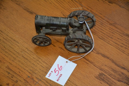Cast iron Tractor w/ Man Driving