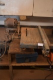 Small Table Top Saw, Belt Drive w/ Motor