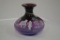 Purple Hand painted and Signed 5x5 Mary Gregory Style Vase by Fenton