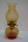 Oil Lamp in Daisy and Button Pattern