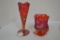 1 Acorn Carnival Vase, 1 Carnival Flower Vase 8 1/2