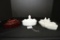 3 Covered Boat Dish: 1 White Gun Ship, 1 