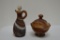 Brown Slag Cruet and Covered Candy Dish - Imperial Glass