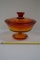 Amberina Lidded Dish