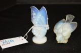 Aladdin Butterfly and Bird Finials Opalescent