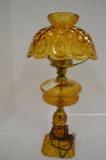 Amber Button and Coin Pattern Electric Lamp