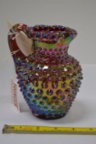 Fenton Hobnail Carnival Glass Iridescent Red