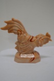 Brown Slag Rooster Figurine