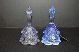 Pair Fenton Lily of Rally Pattern Bells - 1 Opalescent