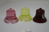 3 Fenton Bell Figurines - Bell Systems: 2001, 2002, 2004