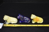 3 Small Lion Cub Figurines