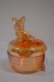 Iridescent Marigold Scotty Dog Dish