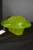 Vaseline Frog Candy Dish 8