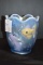 Carnival Hand painted and Signed Fish Vase by Fenton: 6 1/2