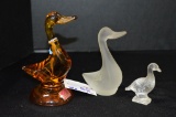 3 Geese Paperweights: 1 by Viking Glass