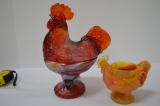 1 Red Carnival Lidded Rooster 9