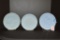 3 Blue Custard Bicentennial Plates by Fenton