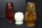 3 Owl Fairy Lamps: 2 Clear Amber and Red 7