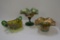 Green Carnival Leaf and Berry Patterns Dish, Candy and Small Bon Bon