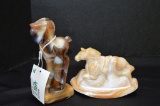 Slag Rocking Horse and Slag Horse Figurine by Imperial