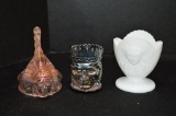 2 Assorted Indian Toothpicks and Glass Indiann Head Radiator Cap: Pink is Boyd