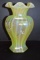 Vaseline Hand painted Fenton Vase 9