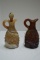 Pair Slag Cruets: 1 Missing Stopper by Imperial Glass