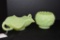 Lime Sherbet Flower Pattern Bowl and Lime Sherbet Bon Bon Butterfly Pattern