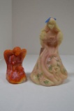 1 Orange Angel Slag Figure by Boyd, Hand painted and Signed and Numbered 8