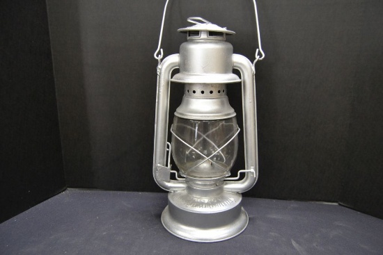 Hubbard Spencer Bartlett & Co. Oil Lantern with glass globe, repainted, No.