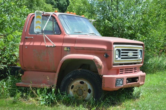LOT INFO UPDATED - Chevy V-8 C50 Truck, No Bed - AS IS - SALVAGE - HAVE TITLE