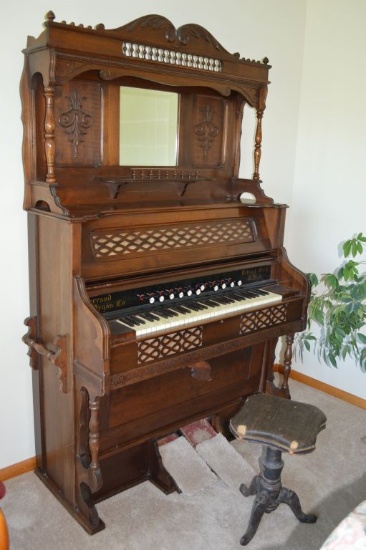 Garrard Organ Company Pump Organ and Stool