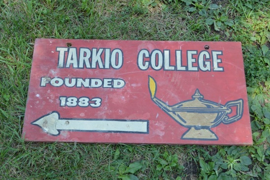 Tarkio College Wood Sign: 2 1/2 ft  x 1 1/2 ft