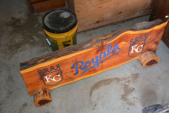 KC Royals Wooden Sign, Handmade