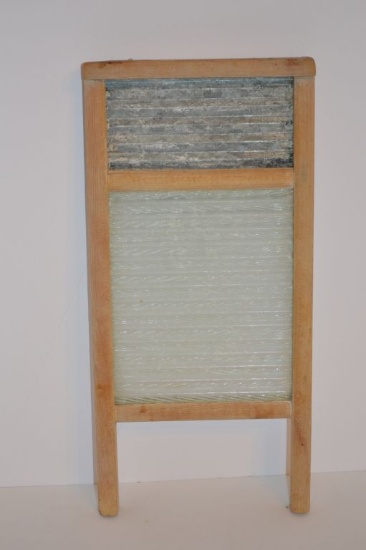 Glass and Galvanized Washboard