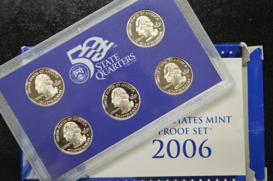 2006  United States Mint 50 State Quarters Proof 5 State Set - Hard Case