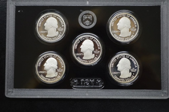 2012 United States Mint "America the Beautiful" Quarters Silver Proof Set