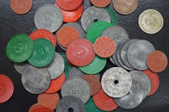 Large Group of Tax Tokens