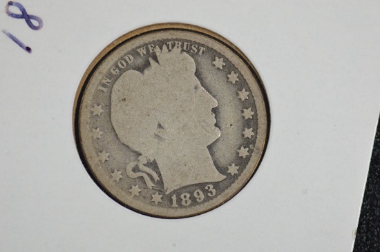 1893 Barber Quarter