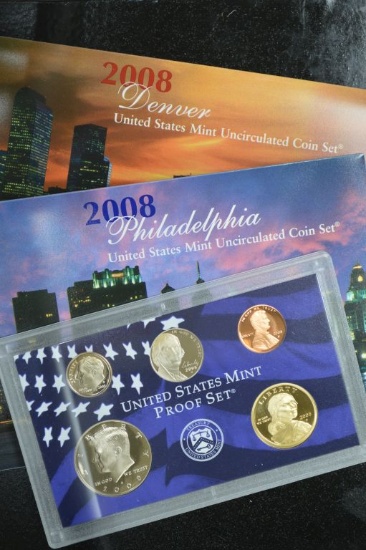 2008 U.S Mint Proof  21 Coin P & D & S Sets