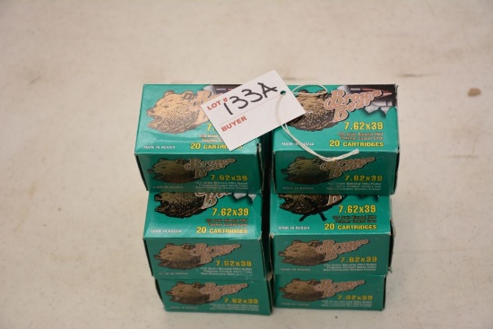 Brown Bear, 7.62x39, 123 grn, 5 boxes of 20 (10x Bid)