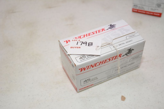 Winchester, 45 Auto, 230 grn, FMJ, 100 in box