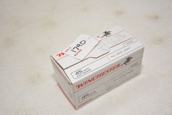 Winchester, 45 Auto, 230 grn, FMJ, 100 in Box