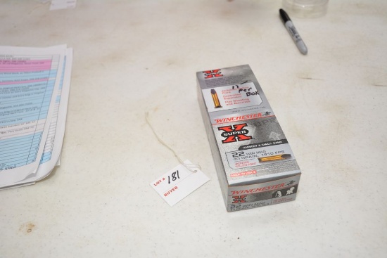 Winchester, 22 win mag, 40 grn, Jacketed Hallow Point, 1 box of 5 boxes of