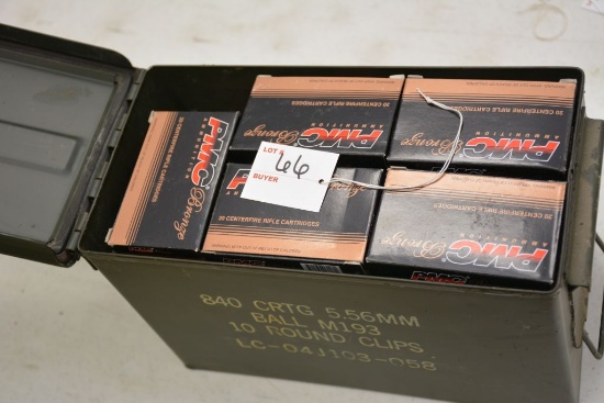 PMC Bronze Ammo, 223 Remington, FMJ-BT, 55 grn, 50 boxes of 20 in Ammo Cont