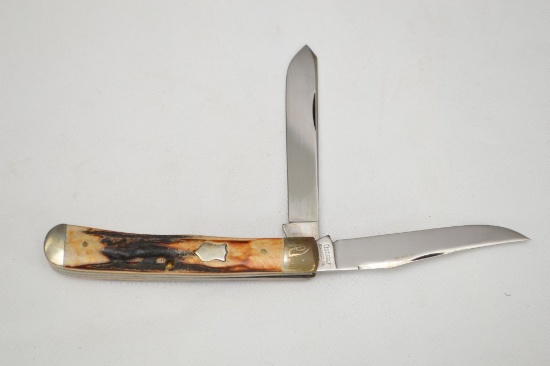 Crandall Bradford, PA, 1997 Knife w/ Man Made Bone Handle