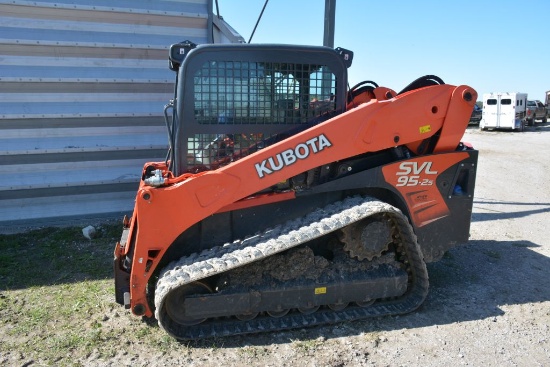 Kubota SVL 95-25 Skidsteer on Tracks (75%), 546 hrs, AC, Heat, Air Ride, Fo