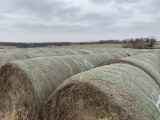 90 - Round Bales of Hay  - 1st and 2nd Cutting; Brome, Timothy and Clover (90 x Bid)