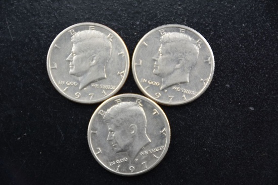 3 Kennedy Half, D: 1971